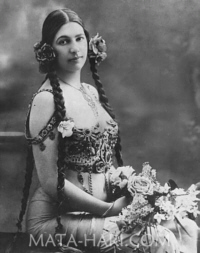 Mata Hari, acusada de espionagem em favor dos alemães durante a Primeira Guerra Mundial